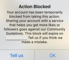 Image showing Instagram Action Block with an expiration date
