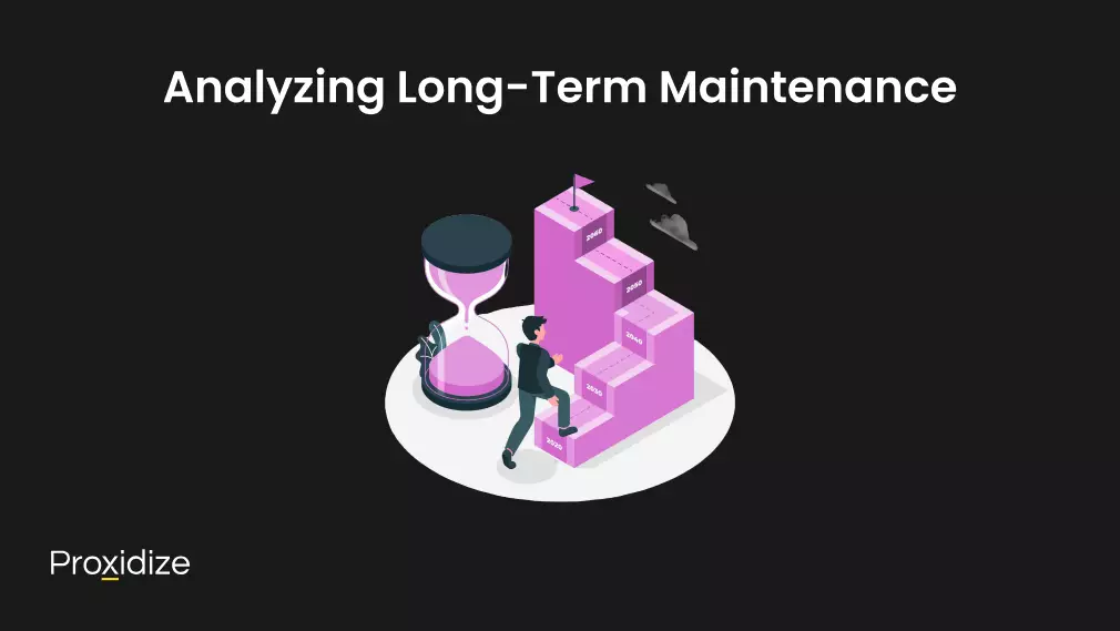 Image of a man climbing up steps with an hour glass by the side of the stairs. On top of the image is text reading