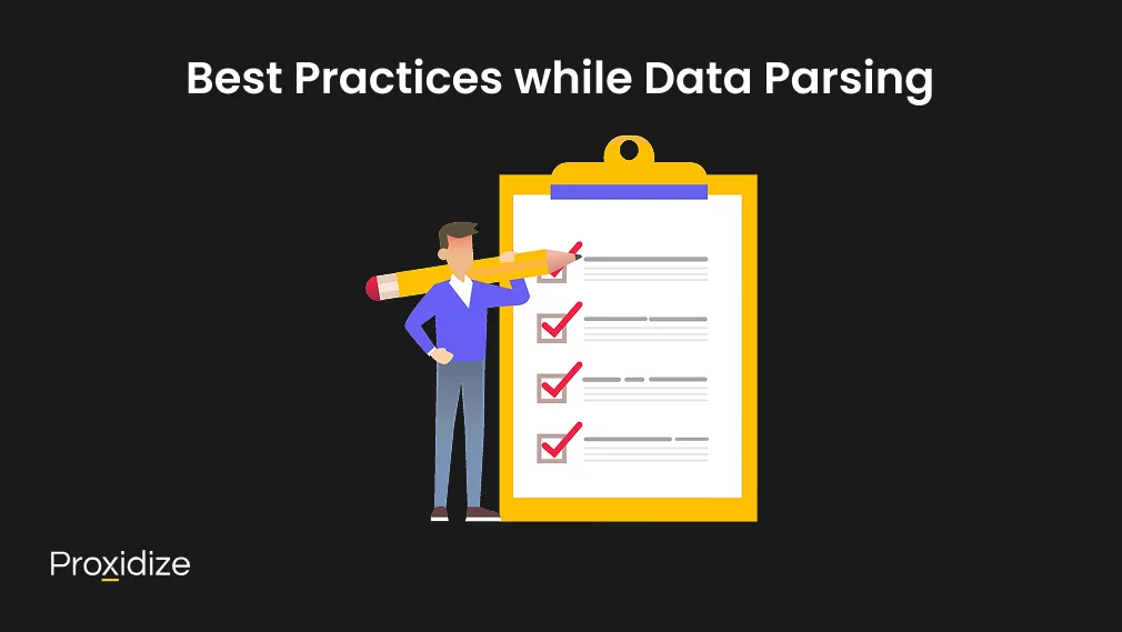 Image of a man standing in front of a large clipboard, checking off items. Text above reads 