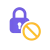 a purple and yellow lock with a yellow circle