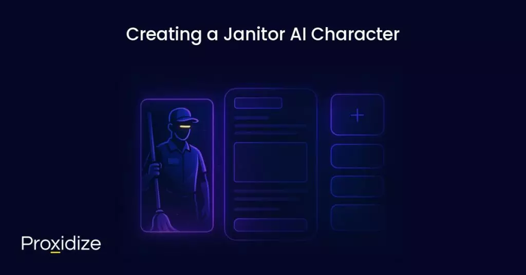 A drawing of a character creation menu on janitor ai under the title