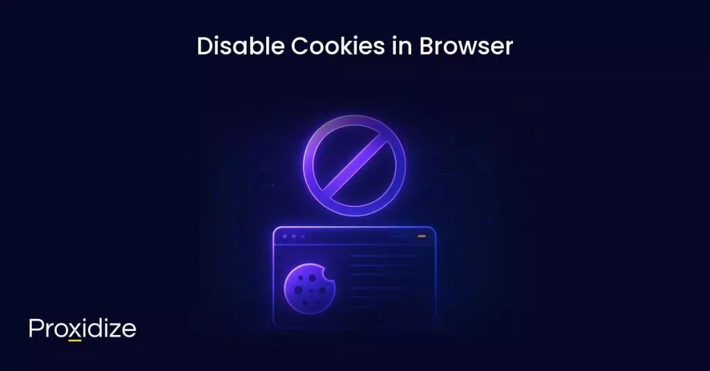 A drawing of a cookie in a browser and a forbidden sign under the title 
