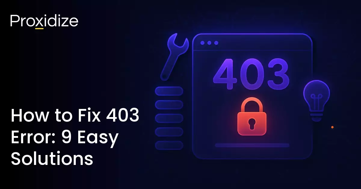 Image showing a screen with 403 written on it and a lock underneath. Text to the left reads 