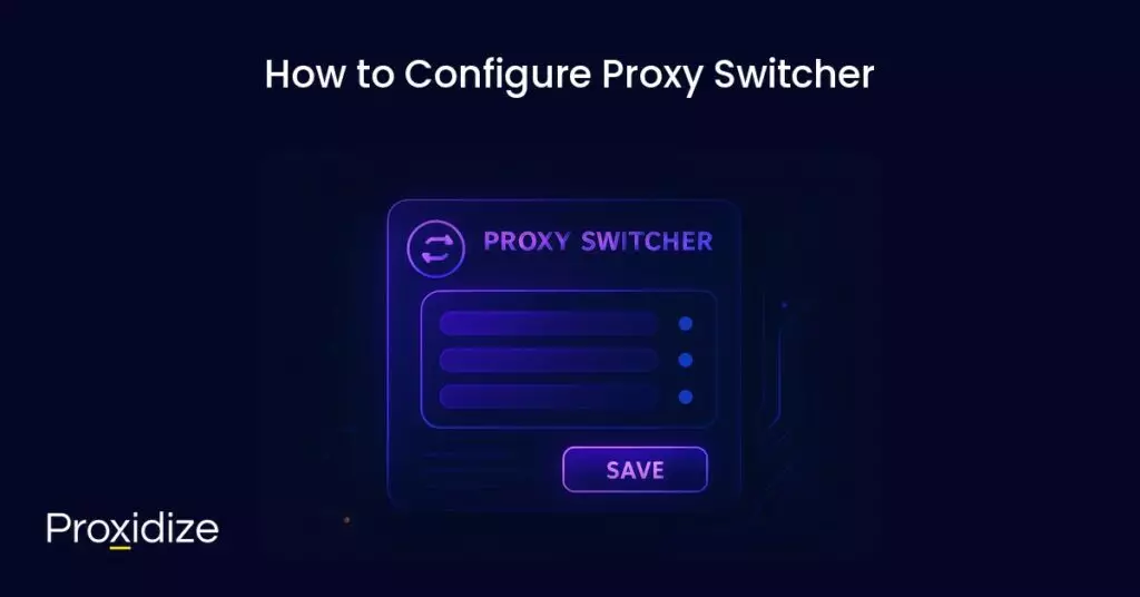A representation of the proxy switcher extension under the title 