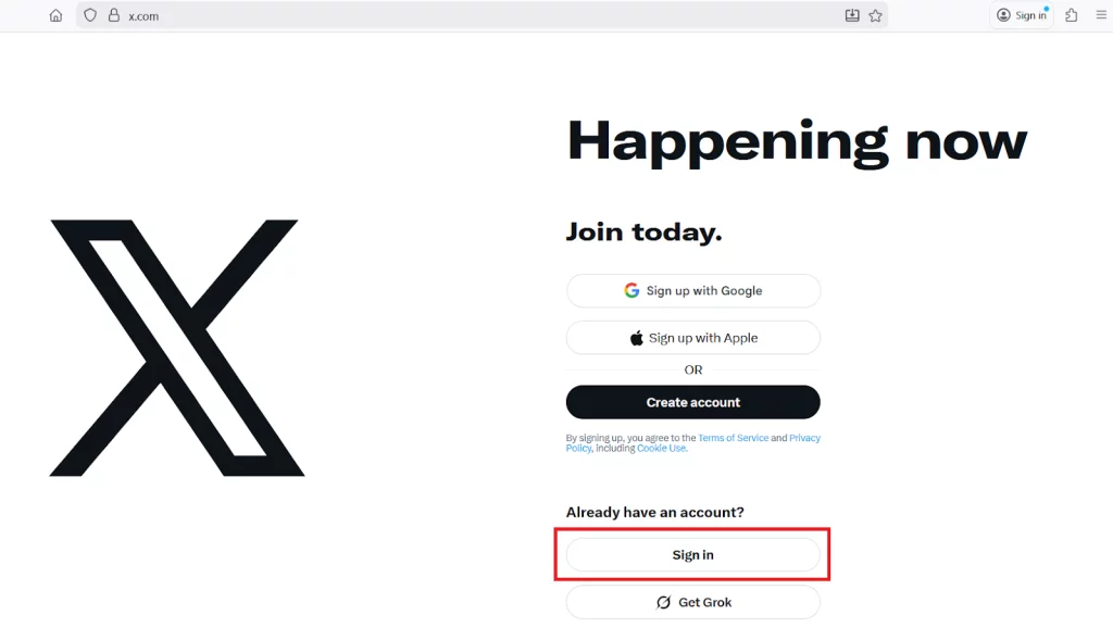 a screenshot of the x login window