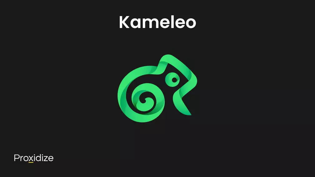 The Kameleo logo under the title 