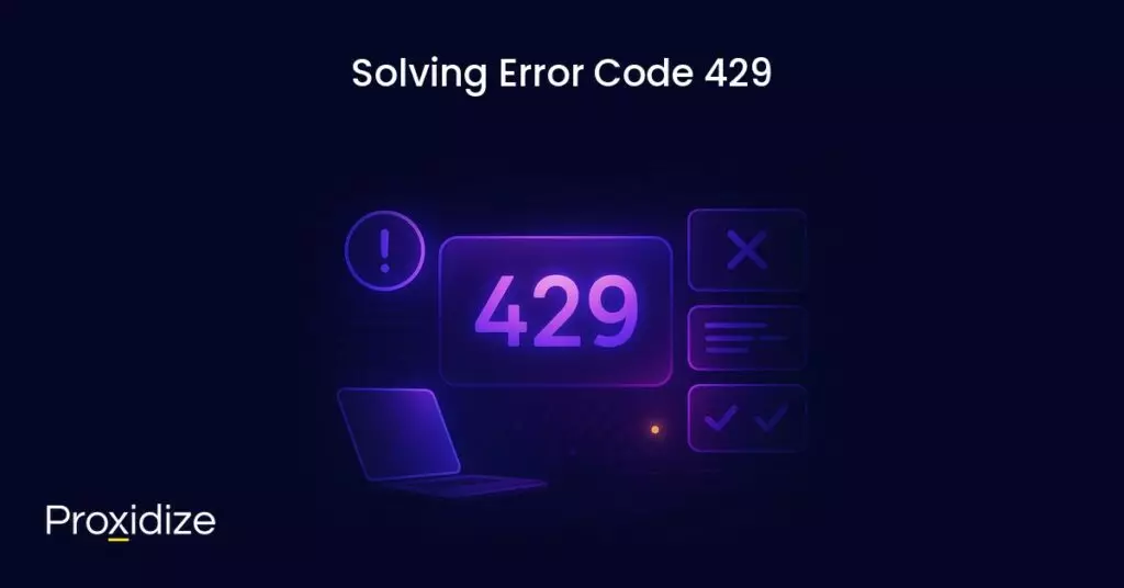 Image of a computer with boxes showing error messages in front of it and a box reading 
