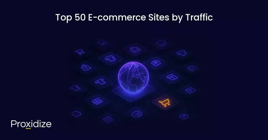 a drawing of the globe with many icons around it and a shopping cart under the title 